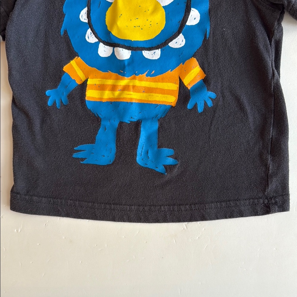 Jumping Beans Monster Graphic Boys 2T T-Shirt - Black and Blue - Picture 6 of 8